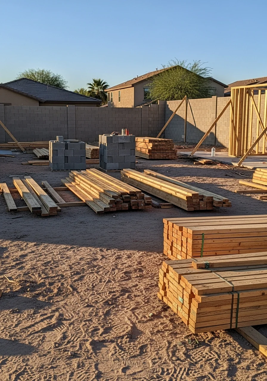 Professional crew member on Glendale property with residential or commercial buildings visible in background.